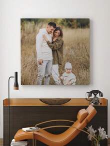 1pc Framed Customizable Family Photo Canvas, Personalized Family Canvas, Custom Canvas Pictures By Printed Marketplace Multi-Functional, Reusable, Ornamental Exquisite, Stylish, Fashionable, Adorable, Modern, Colorful Custom, Personalized, Unique Ideal Gifts For Him Her, Boyfriend, Girlfriend, Mom, Dad, Family, Friends, Pets For Anniversaries, For Mother's Day, For Birthdays, For Youth's Day Father's Days, For Housewarming Living Room, Dining Room, Valentine Day Decor,Warm Ambience, Autumn Home Refresh, Scandinavian Cozy Home, Warm Ambience,Home Harmony - Multicolor - View 4