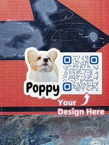 1~100pcs Personalized Labels - Customized Logo And QR Code Stickers, PVC Stickers, Colorful Customization, Personalized, Unique Ideal Gift, Social Media Scan Code Pattern Logo Text, Suitable For Students, Workers, Pets, Schools, Homes, Offices - Multicolor - View 7