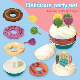 28 Piece Set Of Children's Play Kitchen Toys Food Desserts Cake Candy Sticks Afternoon Tea Simulation Food Boys And Girls' Birthday Gift Toy Set(Random Color And Style)