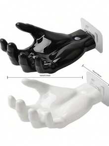 1 个手工形状壁挂式防损粘合挂钩，用于存放钥匙、耳机等的家用收纳整理器。 - 白色 - 查看 8