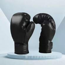 1 Paar professionelle Boxhandschuhe, in Erwachsenen- und Kindgrößen erhältlich, in Schwarz und Rot, mit Handgelenkschutz, geeignet für Boxclub, Sandsacktraining, MMA, Taekwondo, Boxkämpfe, tolle Geschenkidee, hochwertig zu erschwinglichem Preis