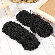 Black Mesh Crochet Hair Net Hair Care Cap Minimalist Mesh Cap Sleeping Cap For Daily Use - Black - View 3