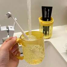 1 Stück Zahnbürstenhalter Set, Spülbecher, Reise-Badezimmerbecher, Zahnbürstenbecher, tragbarer Zahnbürstenbecher (nur Spülbecher, ohne Zahnbürste)