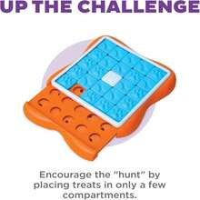 Outward Hound By Nina Ottosson Challenge Slider Treat Puzzle Enrichment Toy, Level 3 Advanced, Multicolored - Thanh trượt thử thách (Cam, Xanh lam) - Xem 6