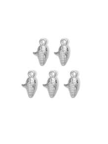 5pcs/Pack 304 Stainless Steel Corn Shaped Bracelet, Necklace, Keychain, Pendant Craft Materials