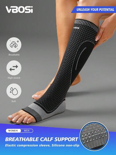 VBOSI 1 Piece Women Men Anti Slip Elastic Unisex Calf Ankle Support For Running Basketball Daily Life Anklet Gym Gym Accessories