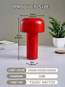 1 pezzo Lampada da tavolo a fungo a LED, lampada da comodino per camera d'albergo, lampada da scrivania, lampada moderna e minimalista per decorazione