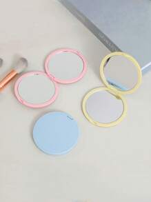 Set de 3 espejos compactos y plegables, con tapa de doble cara tipo plegable, espejo de maquillaje redondo DIY, adecuado para dormitorios escolares, suministros de regreso a la escuela, decoración escolar, sorpresas escolares, decoración de dormitorios