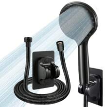 7-Function High Pressure Shower Head, Handheld Shower With Massage Spray, Strong Water Flow For Cleaning Toilet Crevices And Bathtub Corners, Works Well Even In Low Water Pressure Environment, Comes With 1.5m Flexible Hose And Holder For Convenient Use