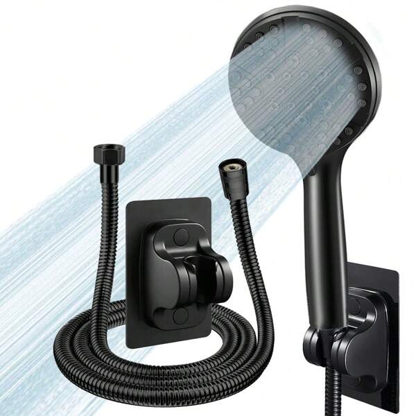7-Function High Pressure Shower Head, Handheld Shower With Massage Spray, Strong Water Flow For Cleaning Toilet Crevices And Bathtub Corners, Works Well Even In Low Water Pressure Environment, Comes With 1.5m Flexible Hose And Holder For Convenient Use