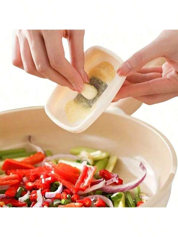 1pc Fine Mesh Grater And Zester - Stainless Steel Blade, Easy Clean Plastic Design, Suitable For Kitchen Use, Great For Garlic, Fruits, Etc.