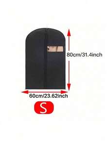 5pcs/ 1pc Clothes Dust Cover, Modern Drop Cloth Sheet For Household Half-Transparent Dustproof Cover For Clothes, Thicken Zippered Suit Cover, Waterproof Garment Cover Wedding Dress Protective Cover - Black - View 15