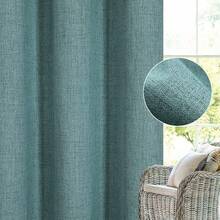 GRALI Cortinaérmica Recamara, Separador de Espacios Extraancho para Dormitorio, Tela Protección Privacidad, Lino, 254 X 241, 1 Panel - Estilo 1 - Verde azulado - Ver 7