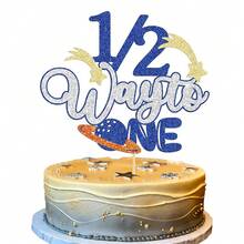 1 件 1/2 Way To One 蛋糕装饰闪光 Half Way To Go 蛋糕装饰婴儿 6 个月生日蛋糕装饰 6 个月生日派对装饰用品 - 彩色 - 查看 14