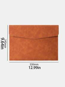 1pc Customized Name & Initial PU Leather Document Bag - Waterproof Magnetic A4 File Folder, Large Capacity Office & School File Organizer, Personalized Birthday Or Christmas Gift, Office Storage