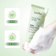 SADOER Salicylic Acid Facial Cleanser Face Wash Foam Face Cleanser Moisturizing Facial Cleansing Hydrating Skin Care Products - 1 - Xem 3