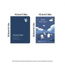 1 pezzo/4 pezzi Quaderno minimalista A5/B5 spesso, di alta qualità e stile estetico Ins, con copertina a motivi animali/cartoni animati, pagine interne spesse, blocco note portatile, quaderno semplice, per lo studio del vocabolario, per appunti, per ufficio/scuola, regalo per il ritorno a scuola, regalo di compleanno/Natale/Ognissanti/Ringraziamento, premio scolastico, forniture scolastiche, ritorno a scuola