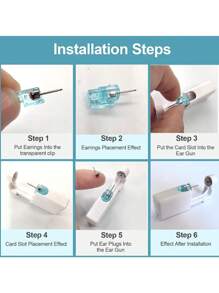 2-24 Pcs/Set Easy To Use Disposable Nose & Ear Piercing Gun Kit, Body Jewelry Gift For Men & Women Daily Use