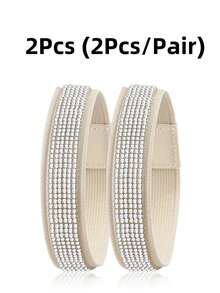 2 piezas Correas invisibles para cordones de zapatos, banda elástica ajustable para tacones altos y planos, sujeción para talón de zapato, negro - Multicolor - Ver 12