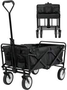 Folding Wagon Cart Garden Cart Utility Grocery Wagon Heavy Duty Beach Wagon Cart