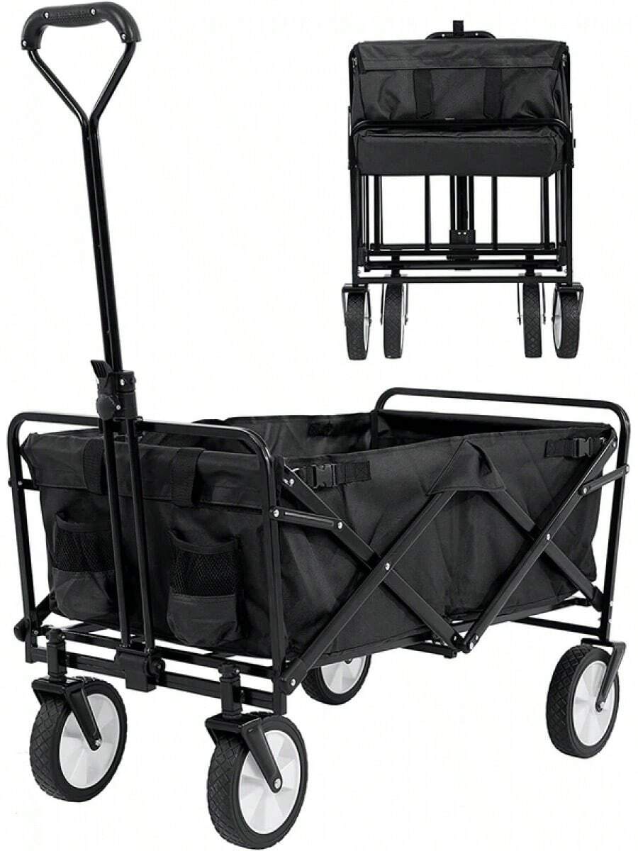 Folding Wagon Cart Garden Cart Utility Grocery Wagon Heavy Duty Beach Wagon Cart