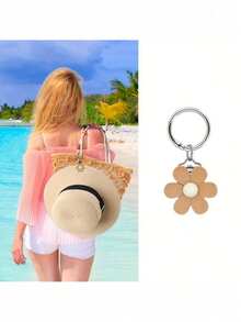 Bärbar hängande hattklämma för väska Handsfri blomformad hatthållare Lätt hängande hattklämma Resor - Multifärgad - Visa 8