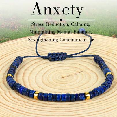 Sky Sapphire Beaded Bracelet For Serenity And Luck - Sparkling Man-Made Crystal Jewelry Infused With Prosperity, Good Luck, And Love Blessings, Gifts For Men And Women!