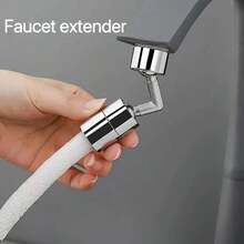1/2pcs Faucet Sprayer Attachment, 720 Degree Rotating Faucet Aerator Accessory, Adjustable Kitchen Sink Faucet, Water Saving Extension Nozzle For 0.87-0.94 Inch Faucet With Adapter Bathroom Bathroom Accessories Bathroom Tools - Silver - View 7
