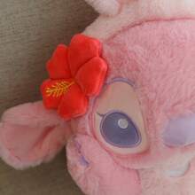 Miniso Lilo & Stitch Plush Toy Cartoon Anime Stuffed Doll Angel Dressed Rabbit Throw Pillow Children Valentine's Day Gifts 28cm/11inch - Pink - View 6
