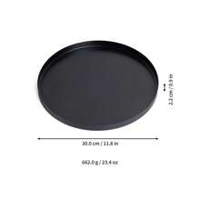 1pc Metal Round Tray, Jewelry Tray, Flower Tray, Black And White Display Tray For Bedroom Cosmetics, Perfumes, Lipsticks, Aromatherapy, Bathroom Countertop, Living Room, Hotel Bathroom Artistic Decor Display Tray For Women Storage Organizer Travel Essentials Back To School Dormitory Storage
