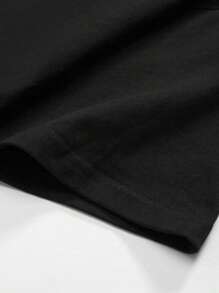 2025 Men New Summer White T-Shirt, Street Casual Poker Print Graphic Tee, Emo, 2000s Style - Black - View 5