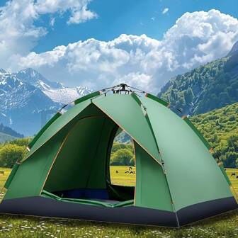 1 volledig automatische kampeertent, waterdicht en winddicht voor thuis, verkrijgbaar in meerdere kleuren, verschillende maten (2*2m/2*1,5m), pseudo-dubbellaags tent, kamperen in de buitenlucht, regenbestendig, opvouwbaar, draagbaar, automatisch opzetten, eenvoudig en snel, tijdbesparend, lichtgewicht en opvouwbaar, gemakkelijk mee te nemen, kamperen, wandelen, festivalcadeau