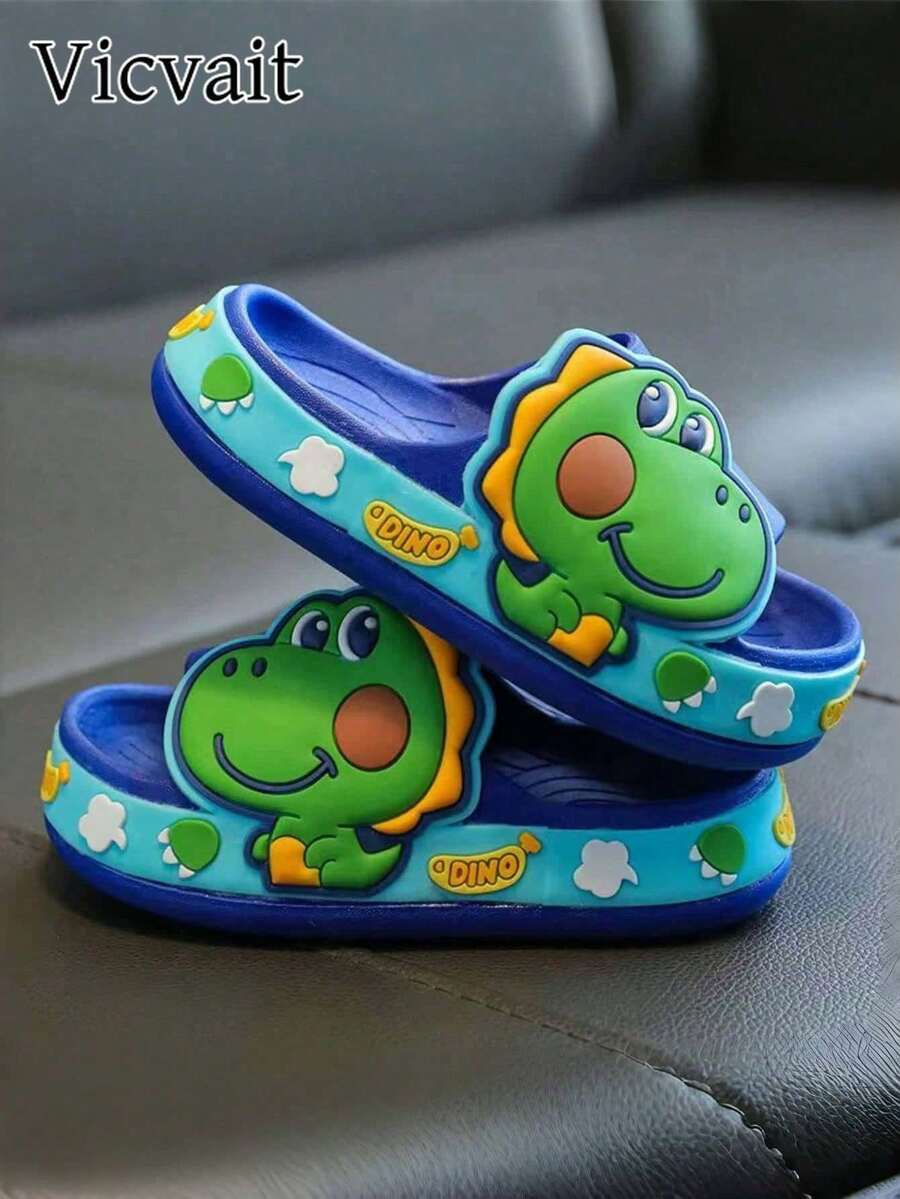 Children's Slippers Summer Baby Girl Child Child Child Anti-Skid Boys In The Big Children Outside Wearing Cool Slippers Children - 藍色 - 查看 1