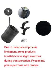 Car Trash Can With Lid, Mini Auto Dustbin Garbage Organizer, Automotive Garbage Container Bin For Vehicle, Home, Office - Black - View 9