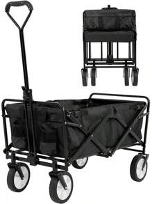 Folding Wagon Cart Garden Cart Utility Grocery Wagon Heavy Duty Beach Wagon Cart