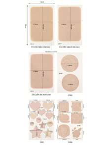 Parches impermeables con forma irregular para cubrir marcas de nacimiento/cicatrices, diseño delgado, de larga duración, a prueba de sudor, para ocultar e cubrir imperfecciones