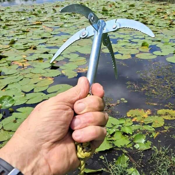 4-Prong Foldable Aquarium Grass Cleaning Tool, Aquarium Scissors With Retractable Blades
