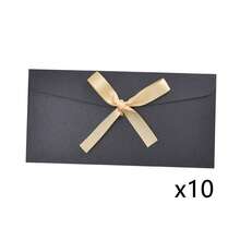 10个彩色信封 创意高档欧式信封 蝴蝶结 加厚珠光纸 长信封 适合节日返校 - 10 pcs - 查看 11