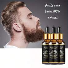 MOPOYAT 3 botellas de aceite esencial para barba * 30ML, juego de cuidado de barba para hombres - esencia de cuidado nutritiva y suavizante, crea una barba gruesa y elegante - cuidado suave, cuidado de la barba, regalo ideal para hombres, novios, maridos, papás - ¡realza el encanto de tu barba! - Negro - Ver 2