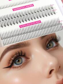 320pcs Soft Natural Individual Mink Lashes Extension Hybrid Mix, Waterproof Seamless 3D Eye Definition, Suitable For Daily Makeup Or Outdoor Events