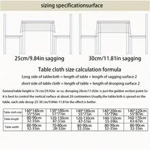 1pc Jacquard Tassel Trim Tablecloth,European Style Polyester Multifunctional Decorative Table Cover For Dining Table - Multicolor - View 8