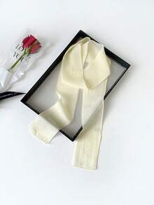 1pc Women Elegant Solid Color Lightweight Chiffon Scarf, Soft Lady Neck Accessory, Versatile For Head, Shoulder, Beach, Hair Decoration, An Ideal Choice To Accessorize You For Dress - Multicolor - View 20