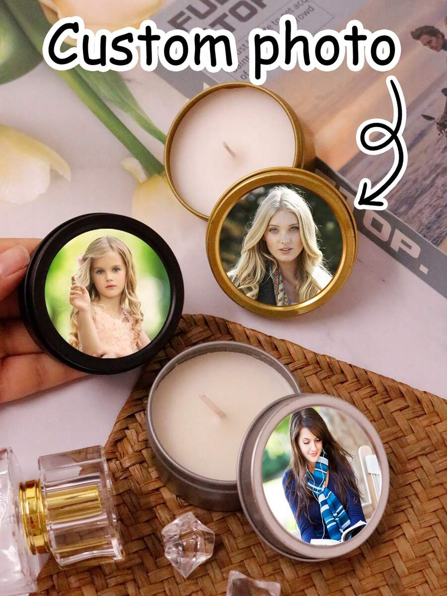 Nến hình ảnh tùy chỉnh, lọ nến bằng thép không gỉ được cá nhân hóa, nến Foton tùy chỉnh, nến tùy chỉnh cho nam, nến cho phụ nữ, nến ảnh mini, quà tặng sinh nhật, quà tặng đám cưới, kỷ niệm, tiệc tùng, phòng khách, nhà hàng, phòng ngủ, trường học, mẹ, cha, bạn bè, người yêu, bạn gái, quà tặng phù dâu - phong cách A - Xem 1