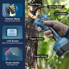 Electric Pruning Shears For Makita LXT 18V Liion Battery Cordless Pruner With LCD DisplayandSK5 Titanium Blades 2.4" Cutting Dia. Brushless Shears For Gardening Tree Trimming Battery NOT Included - as pic - View 4