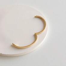 1pc Stainless Steel Classic Minimalist Style Bracelet, Waterproof, Suitable For Daily Wear All Year Round And As Gift, Can Be Stacked