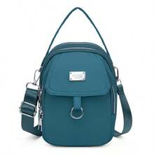 Women's Fashion Crossbody Bags, Multi-Pocket Multifunction Shoulder Bag, Casual Handbag With One Shoulder, Small Bag - Dusty Blue - View 9