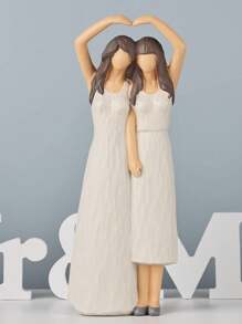 1 Stück Mutter & Tochter Figuren - handbemalt geschnitzt Geschenk für Mamas Geburtstag, Weihnachten & Erntedank, bestes Muttertags Geschenk