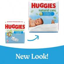 Huggies Natural Care Cucumber, Aloe And Vitamin E Baby Wipes, Hypoallergenic, Scented, 3 Flip-Top Packs (168 Wipes Total), Packaging May Vary