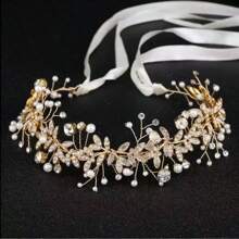 1 Peça Vintage Tiara Feita à Mão com Cristais Cintilantes de Cristal Reno e Liga de Zinco, Tiara de Casamento para Dama de Honra e Noiva, Adequada para Casamento, Festa, Banquete, Decoração de Aniversário