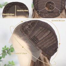 13X4 Free Part Black Green Highlights Body Wave Lace Front Wigs Pre Plucked Soft Long Wavy Hair Wigs Heat Resistant Wave Wigs Glueless Christmas Wig Long Wavy Synthetic Lace Front Wigs For Women Perfect For Daily Wear & Parties - Màu nâu highlight - Xem 9